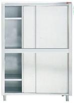 RVS opbergkast met 4 schuifdeuren | 60 cm diep HorecaTraders, Verzenden, Nieuw in verpakking