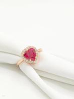 Zonder Minimumprijs - Ring - 14 karaat Roségoud Robijn -, Sieraden, Tassen en Uiterlijk, Ringen, Nieuw