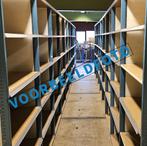 +/- 25 meter Magista metalen/houten legbordstelling - 220 cm, Ophalen of Verzenden