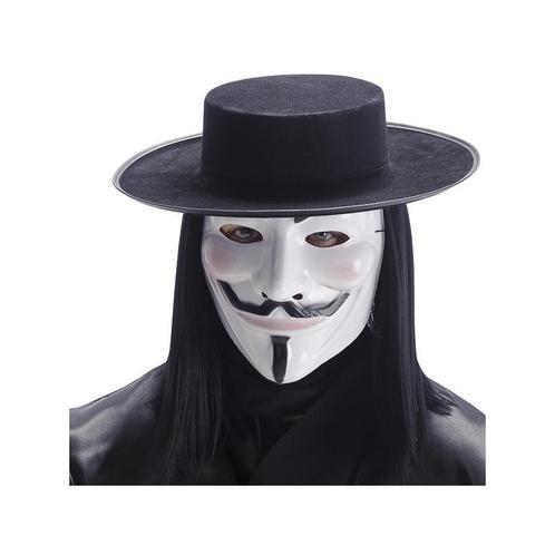 Luxe wit masker V for Vendetta - Feestmaskers overige, Hobby en Vrije tijd, Feestartikelen, Ophalen of Verzenden