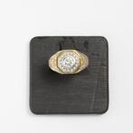 Ring - 18 karaat Geel goud, Witgoud Diamant (Natuurlijk) -, Sieraden, Tassen en Uiterlijk, Ringen, Nieuw
