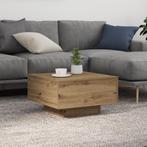 vidaXL Salontafel met LED-verlichting 55x55x31 cm artisanaal, 50 tot 100 cm, Verzenden, Nieuw, 50 tot 100 cm
