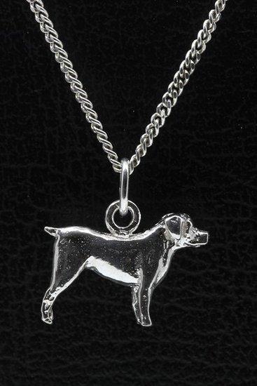Zilveren Entlebucher sennenhond ketting hanger - groot, Sieraden, Tassen en Uiterlijk, Kettinghangers, Verzenden