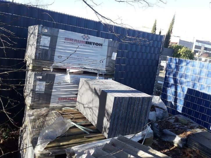 Terrastegel Fiamata 80x40x4,2 Nero met facet SP..., Tuin en Terras, Tegels en Klinkers, Nieuw, Ophalen of Verzenden