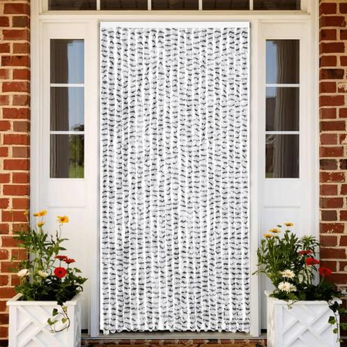 vidaXL Vliegengordijn 90x200 cm chenille lichtgrijs en, Huis en Inrichting, Stoffering | Gordijnen en Lamellen, Grijs, Nieuw, Verzenden