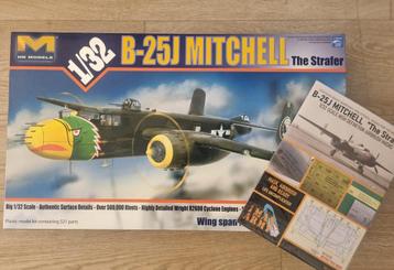 HK Models 01E02 B-25J Mitchell 1:32 + 1MAN ARMY paint masks beschikbaar voor biedingen