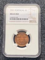 Portugal. Republic. 2 Cent 1921 MS65 RD  (Zonder, Postzegels en Munten, Munten | Europa | Niet-Euromunten
