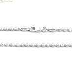 Zilveren balletjes ketting 76 cm 3 mm, Verzenden, Nieuw, Zilver