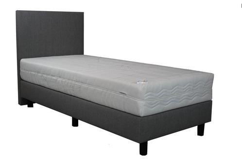 Boxspring 1 persoons Grijs inclusief Pocket Koudschuim, Huis en Inrichting, Slaapkamer | Matrassen en Bedbodems, Matras, Nieuw