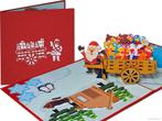 Kerstkaart Kerstman met cadeautjes en bosdieren in handka..., Diversen, Verzenden, Nieuw