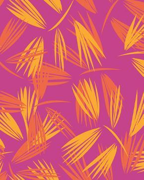 Viscose Poplin Bladeren Fuchsia, Hobby en Vrije tijd, Stoffen en Lappen, Nieuw