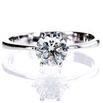 Zonder minimumprijs - Verlovingsring - 14 karaat Witgoud -, Sieraden, Tassen en Uiterlijk, Antieke sieraden