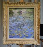 Chris van Dijk (1952) - Impressionist  Nénuphars devant un, Antiek en Kunst