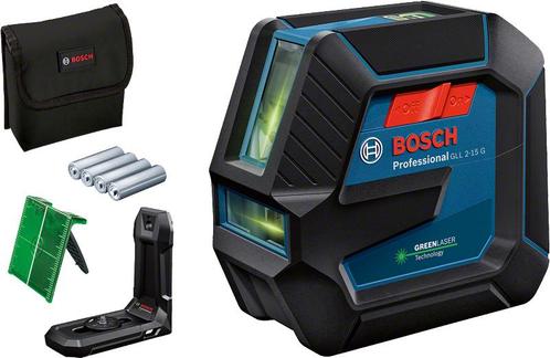 Bosch Kruislijnlaser GLL 2-15 G Laser in opbergetui - 15 m -, Doe-het-zelf en Verbouw, Gereedschap | Overige machines, Ophalen of Verzenden