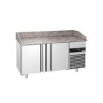 GGM Gastro | Pizza koelwerkbank PREMIUM - 1550x800mm - met 2, Verzenden, Nieuw in verpakking, RVS Meubilair