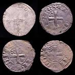 Frankrijk. Lot of 4 medieval French silver coins, consisting