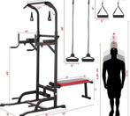 Verstelbare Power Tower – Pull-up en Dip Station 200kg, Verzenden, Nieuw