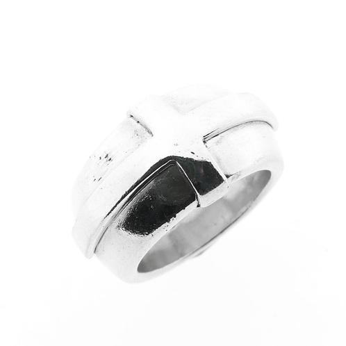Brede zilveren ring met kruis | JOOP! (robuuste ring, 925), Sieraden, Tassen en Uiterlijk, Ringen, Dame of Heer, Overige kleuren