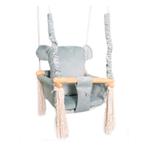 Luxe houten beer handgemaakte licht grijze babyschommel/, Ophalen of Verzenden, Nieuw