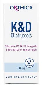 Orthica Vitamine K & D zuigeling - 10ml, Diversen, Verpleegmiddelen, Nieuw, Verzenden