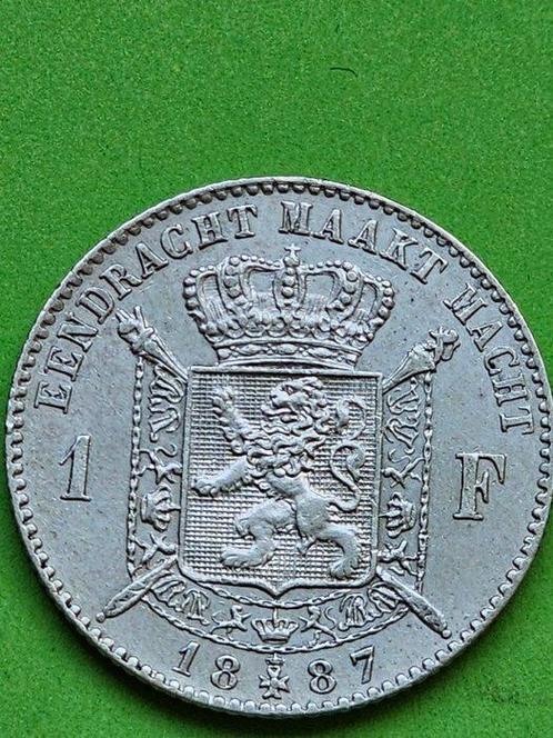 België. 1 Franc 1887 Vlaams (Zonder Minimumprijs), Postzegels en Munten, Munten | Nederland