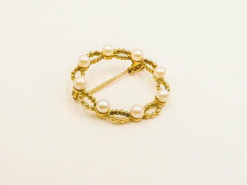 Broche - 18 karaat Geel goud, Sieraden, Tassen en Uiterlijk, Antieke sieraden