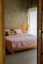 Artisanal Palm Leaf Lampshade - Tafellamp - Bamboe, Palm