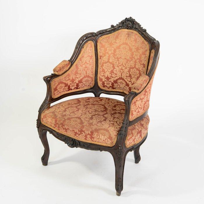 Fauteuil - Walnoot, Textiel, Antiek en Kunst, Antiek | Overige Antiek