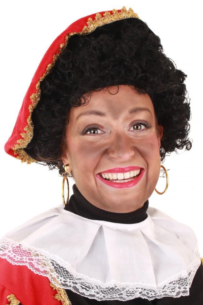 Pieten Pruik Zwart Krullen met Gratis 2x Haarnetje Pietenpru, Diversen, Sinterklaas, Nieuw, Ophalen of Verzenden