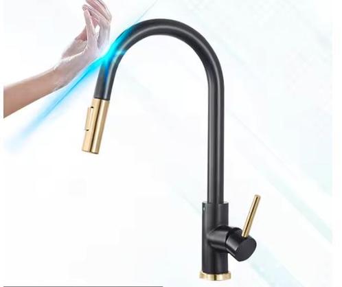 Geborsteld Goud Keukenkraan – Sensor, 360° & Uittrekbaar, Doe-het-zelf en Verbouw, Sanitair, Nieuw, Verzenden