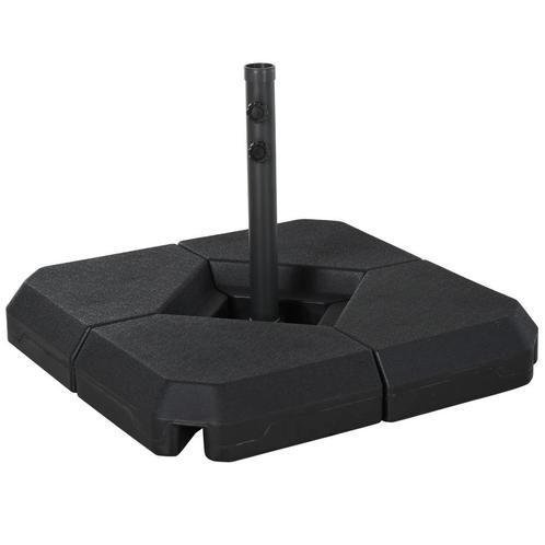 TRUUSK Parasolstandaard HDPE Zwart, Stabiele Parasolhouder V, Tuin en Terras, Parasols, Nieuw, Verzenden