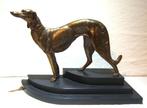 Irénée Rochard - Beeld, Borzoi windhond Art Deco sculptuur -