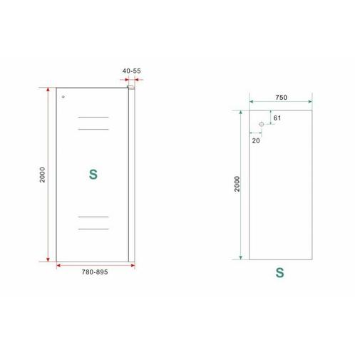 Aanbieding: Inloopdouche Met Handdoekhouder Wiesbaden Sita, Doe-het-zelf en Verbouw, Sanitair, Ophalen of Verzenden