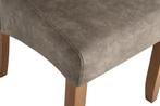 Design Stoel CASA taupe Microvezel met Decoratieve Knoppen, Ophalen of Verzenden, Nieuw