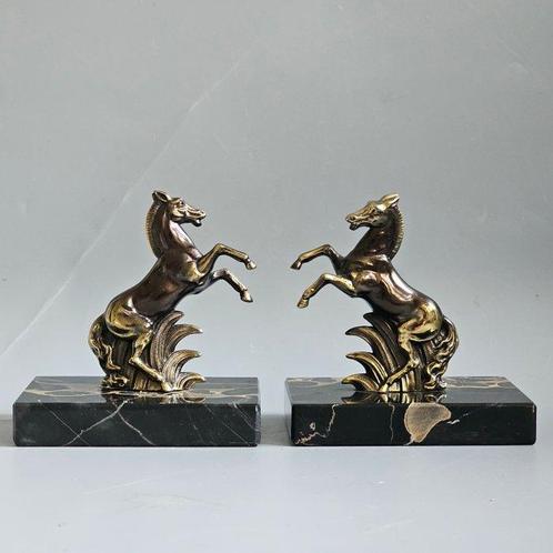 Boekensteunen (2) - Paarden - Portor, Antiek en Kunst, Kunst | Designobjecten
