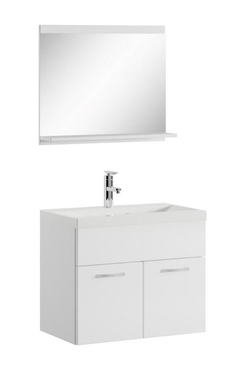 Badkamermeubel Montreal Set 02 60 x 35 cm Wit Badmeubel, Huis en Inrichting, Badkamer | Badkamermeubels, Nieuw, Wastafelkast, Verzenden