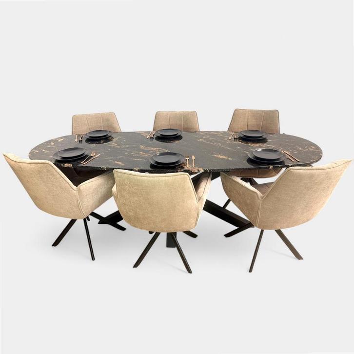 Belvedere Eetkamertafel  Deens Ovaal (90x220cm), Huis en Inrichting, Tafels | Eettafels