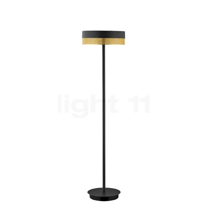 Hell Mesh Vloerlamp LED, zwart/goud - 120 cm (Binnenlampen), Huis en Inrichting, Lampen | Vloerlampen, Nieuw, Verzenden