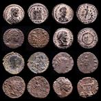 Romeinse Rijk. Lot comprising eight (8) bronze coins:.