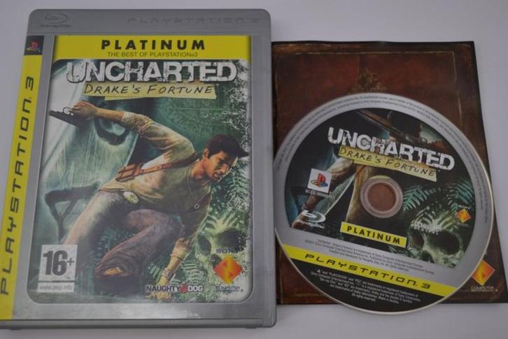 Uncharted Drakes Fortune - Platinum (PS3), Spelcomputers en Games, Games | Sony PlayStation 3, Zo goed als nieuw, Verzenden