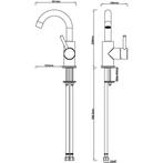 Wiesbaden Caral Wastafelkraan met Draaibare Uitloop -, Doe-het-zelf en Verbouw, Sanitair, Ophalen of Verzenden, Nieuw