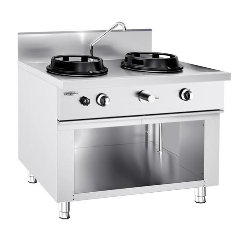 GGM Gastro | Gas wok fornuis - 30 kW - 2-pits - incl. 1 mini, Witgoed en Apparatuur, Fornuizen, Inbouw, Nieuw, Verzenden