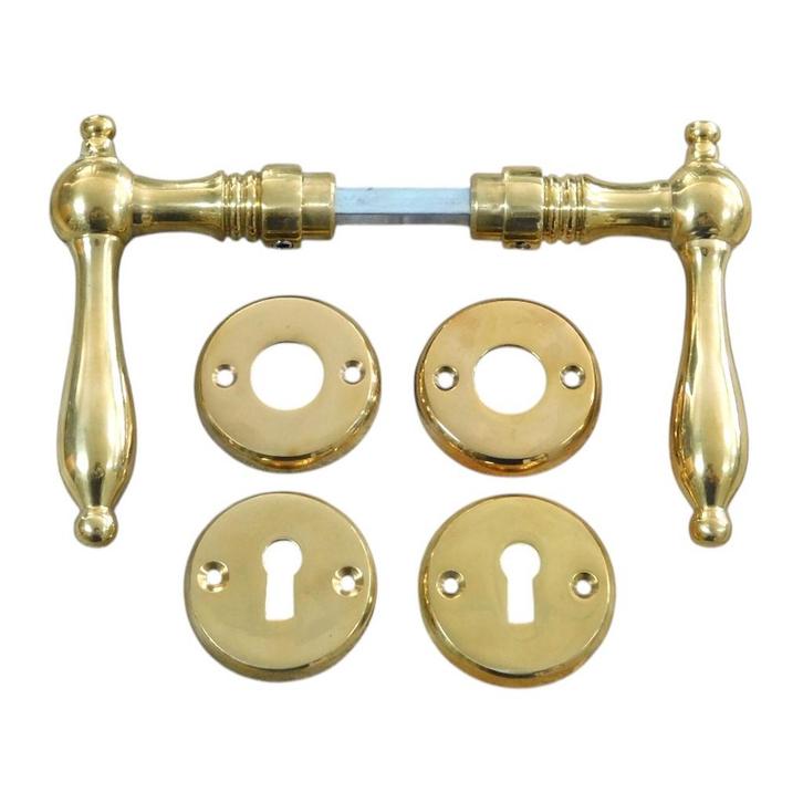 Set,  2 Klinken, 2 jack rozetten, 2 lock-rozetten, waaronder, Doe-het-zelf en Verbouw, Hang- en Sluitwerk, Ophalen of Verzenden