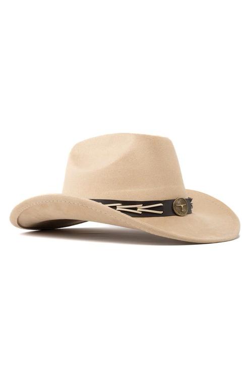 Cowboyhoed Beige Gevlochten Band Lichtbruine Cowboy Western, Kleding | Heren, Carnavalskleding en Feestkleding, Nieuw, Overige maten
