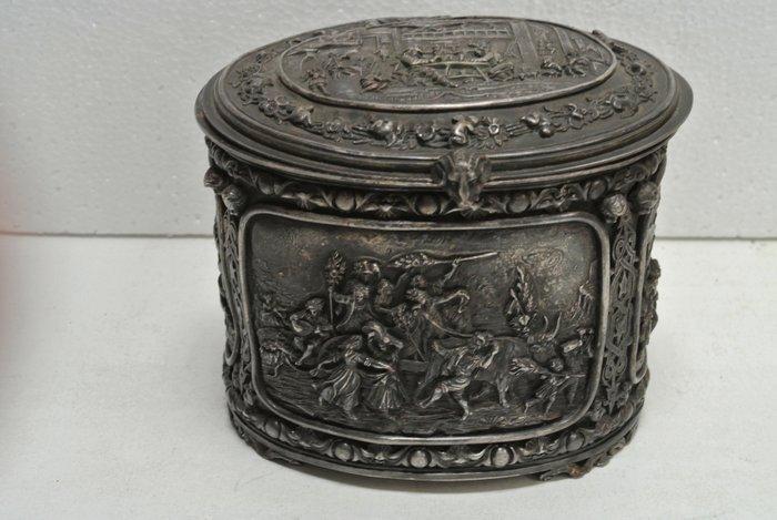 Sigarendoos - Geplateerd met zilver, Antiek en Kunst, Curiosa en Brocante