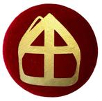 Baretspeld / button Mijter rood, Diversen, Sinterklaas, Ophalen of Verzenden, Nieuw