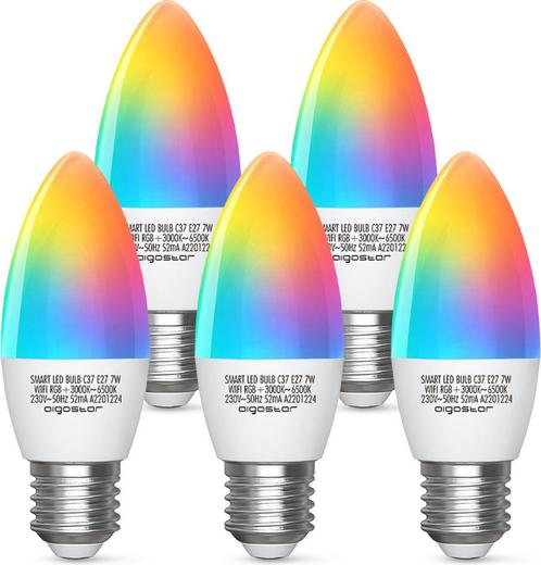 Aigostar LED RGB Lamp - Dimbaar - 7W - E27 - 5 Stuks, Huis en Inrichting, Overige Huis en Inrichting, Nieuw, Verzenden