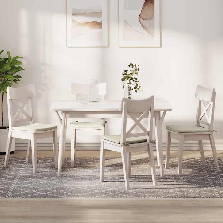 vidaXL Zitkussens 4 pcs Crème 40 x 40 x 3 cm Fluweel, Huis en Inrichting, Woonaccessoires | Kussens, Nieuw, Verzenden