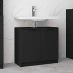 vidaXL Badkamerkast 64,5x33,5x59 cm bewerkt hout zwart, Huis en Inrichting, Kasten | Overige, Verzenden, Nieuw