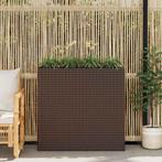 vidaXL Plantenbak verhoogd met 4 potten poly rattan bruin, Tuin en Terras, Kunststof, Verzenden, Nieuw, 60 tot 100 cm